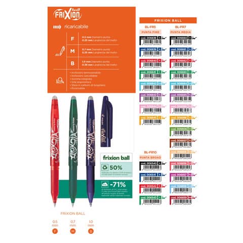 Penna a sfera cancellabile Pilot Frixion Ball punta 0,7 mm verde chiaro 006606